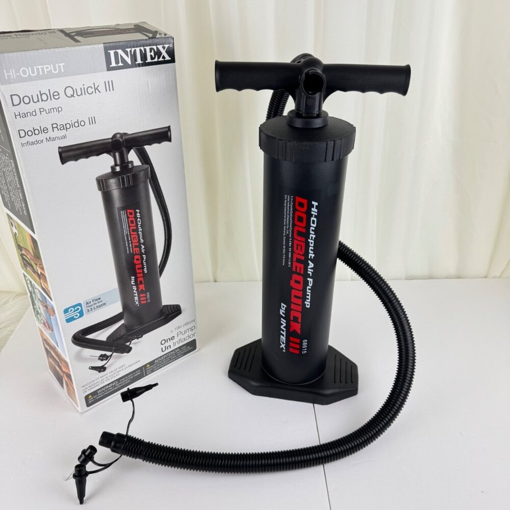 INTEX 19" Hi Output Double Quick III Hand Pump Air Pump OPEN BOX 68615